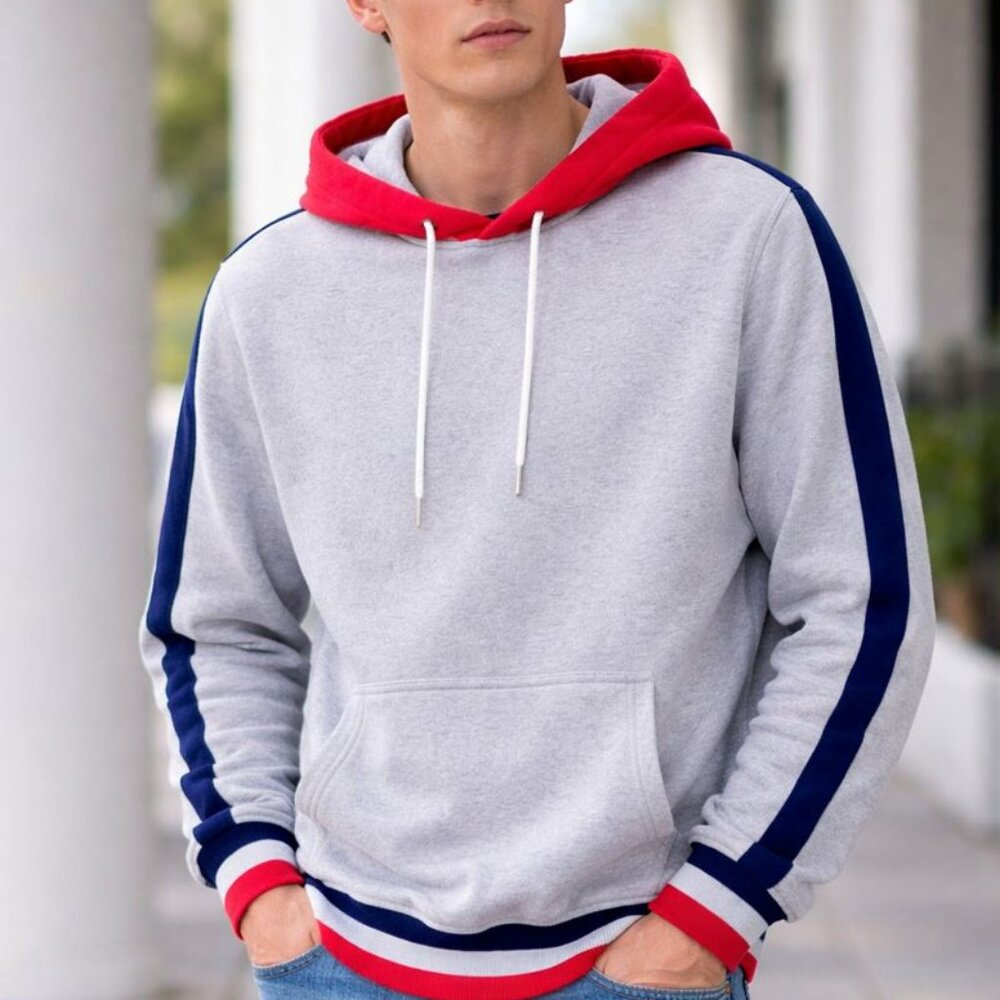 Company 81 Unisex Streetwear Grey Sherpa-lined Pullover Hoodie SM NWT